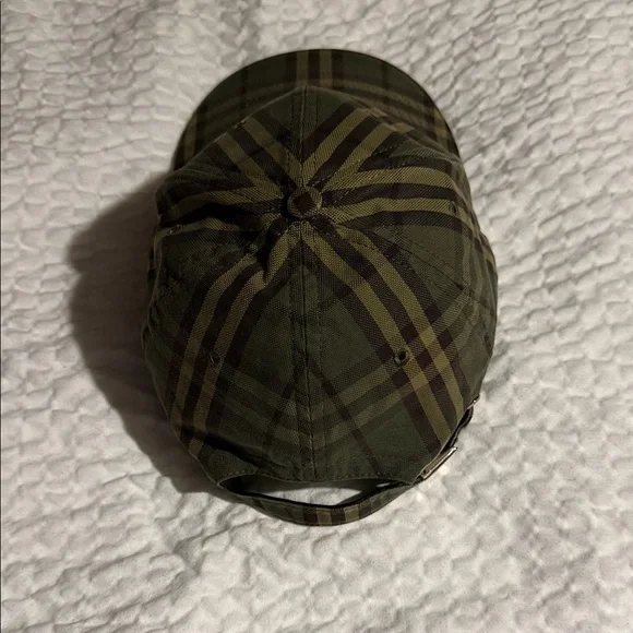 Authentic Burberry Olive and Brown Plaid Cap - Picture 16 of 16